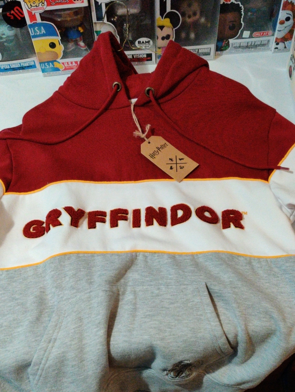 Warner Bros. Gryffindor Zip-Up Sweater Hoodie - Red/White/Gray